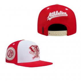 Oakland Athletics Pro Standard Strawberry Ice Cream Drip Snapback Hat White Red