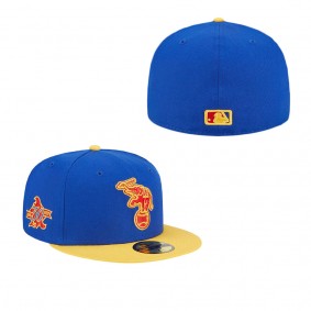 Men's Oakland Athletics Royal Yellow Empire 59FIFTY Fitted Hat