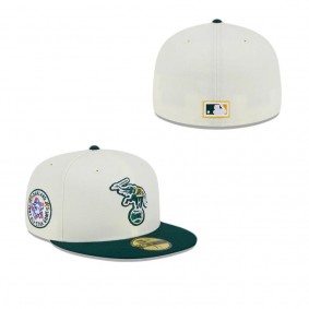 Oakland Athletics Throwback White 59FIFTY Fitted Hat