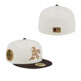 Men's Oakland Athletics White Brown 1973 World Series 59FIFTY Fitted Hat
