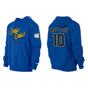 Omar Narvaez Brewers Royal City Connect Pullover Hoodie