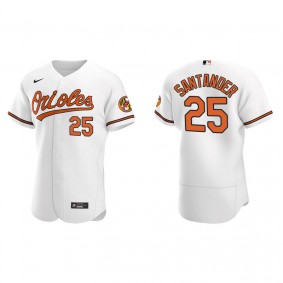 Men's Baltimore Orioles Anthony Santander White Authentic Home Jersey