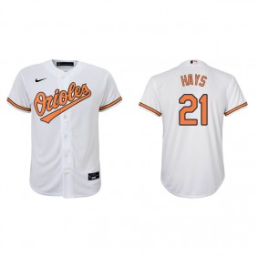 Youth Baltimore Orioles Austin Hays White Replica Home Jersey
