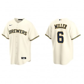 Owen Miller Men's Milwaukee Brewers Nike Cream Home Replica Jersey
