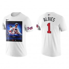 Ozzie Albies Atlanta Braves White 2022 Postseason CLINCHED T-Shirt