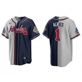 Ozzie Albies Atlanta Braves 1995 Throwback to the 2021 Champions Split Jersey
