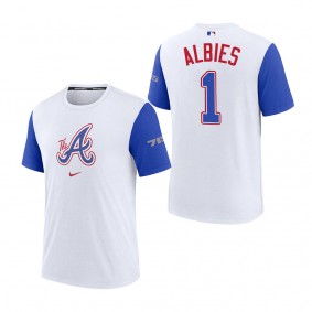 Ozzie Albies Atlanta Braves White Royal 2023 City Connect Authentic Collection Legend T-Shirt