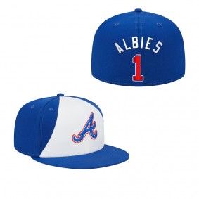 Ozzie Albies Atlanta Braves White Royal 2023 City Connect Fitted Hat