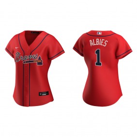 Ozzie Albies Women's Atlanta Braves Red Replica Jersey