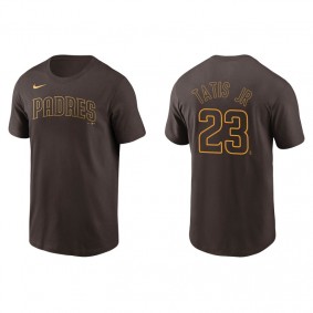 Men's San Diego Padres Fernando Tatis Jr. Brown Name & Number Nike T-Shirt