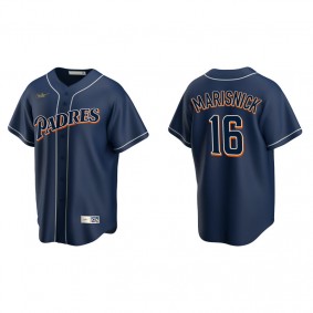 Men's San Diego Padres Jake Marisnick Navy Cooperstown Collection Jersey