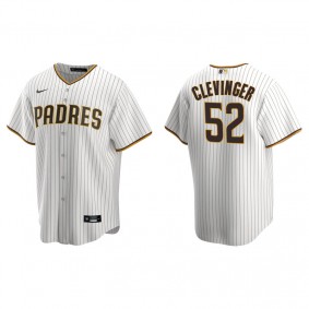 Men's San Diego Padres Mike Clevinger White Brown Replica Home Jersey