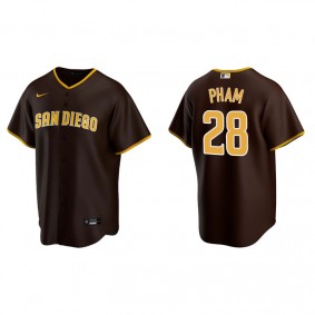 Men's San Diego Padres Tommy Pham Brown Replica Road Jersey