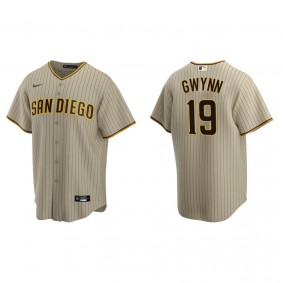 Men's San Diego Padres Tony Gwynn Sand Brown Replica Alternate Jersey