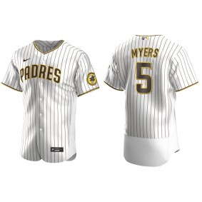 Men's San Diego Padres Wil Myers White Brown Authentic Alternate Jersey