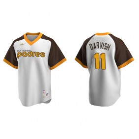Men's San Diego Padres Yu Darvish White Cooperstown Collection Home Jersey