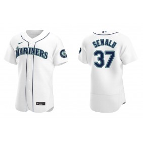 Men's Seattle Mariners Paul Sewald White Authentic Home Jersey