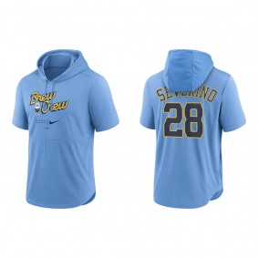 Pedro Severino Brewers City Connect Short Sleeve Pullover Hoodie