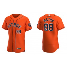 Men's Houston Astros Phil Maton Orange Authentic Alternate Jersey