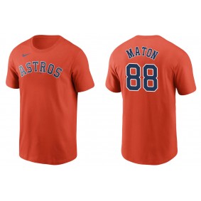 Men's Houston Astros Phil Maton Orange Name & Number T-Shirt