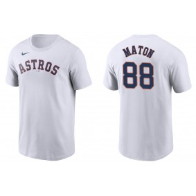 Men's Houston Astros Phil Maton White Name & Number T-Shirt