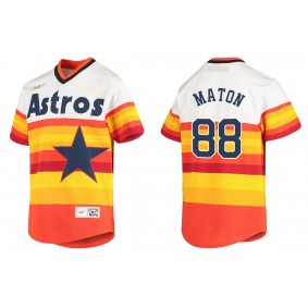 Youth Houston Astros Phil Maton White Cooperstown Collection Jersey