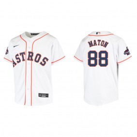 Phil Maton Youth Houston Astros White 2022 World Series Champions Home Replica Jersey
