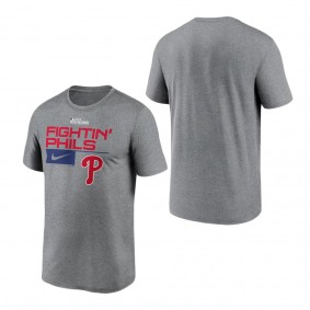 Men's Philadelphia Phillies Nike Heather Charcoal 2023 Postseason Legend Performance T-Shirt