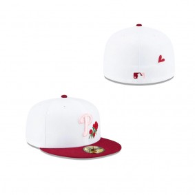 Philadelphia Phillies Just Caps Rose Flower 59FIFTY Fitted Hat