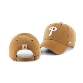 Men's Philadelphia Phillies Carhartt X 47 Brand Khaki Clean Up Hat