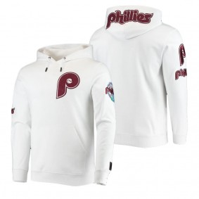 Men's Philadelphia Phillies Pro Standard White Logo Pullover Hoodie 