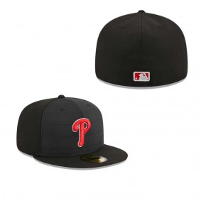 Philadelphia Phillies Quilt 59FIFTY Fitted Hat Black