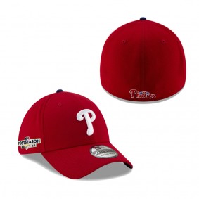Men's Philadelphia Phillies Red 2022 Postseason Side Patch 39THIRTY Flex Hat