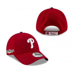 Men's Philadelphia Phillies Red 2022 Postseason Side Patch 9FORTY Adjustable Hat