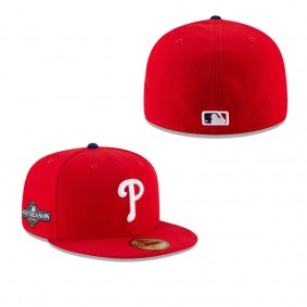 Men's Philadelphia Phillies Red 2023 Postseason 59FIFTY Fitted Hat