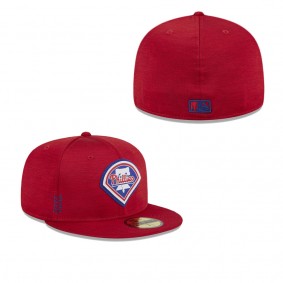 Men's Philadelphia Phillies Red 2024 Clubhouse 59FIFTY Fitted Hat