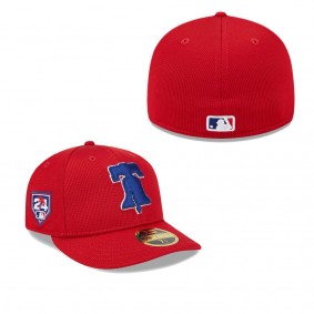 Men's Philadelphia Phillies Red 2024 Spring Training Low Profile 59FIFTY Fitted Hat