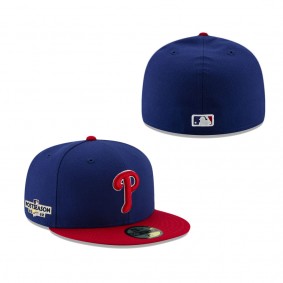 Men's Philadelphia Phillies Royal 2022 Postseason Alternate Side Patch 59FIFTY Fitted Hat