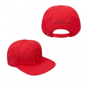 Men's Philadelphia Phillies Triple Red Snapback Hat
