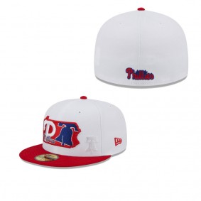 Men's Philadelphia Phillies White Red State 59FIFTY Fitted Hat