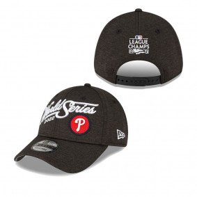 Men's Philadelphia Phillies Black 2022 National League Champions Locker Room 9FORTY Adjustable Hat