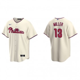 Men's Philadelphia Phillies Brad Miller Cream Replica Alternate Jersey