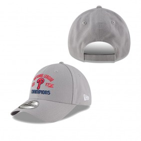 Men's Philadelphia Phillies Gray 2022 National League Champions 9FORTY Adjustable Hat