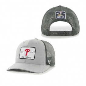 Men's Philadelphia Phillies Gray 2022 World Series Harrington Trucker Snapback Hat
