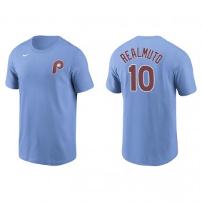 Men's Philadelphia Phillies J.T. Realmuto Light Blue Name & Number Nike T-Shirt