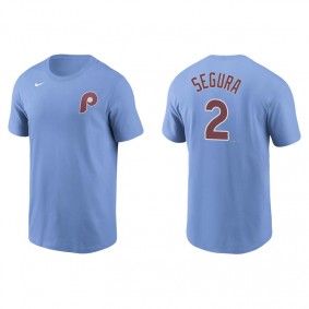 Men's Philadelphia Phillies Jean Segura Light Blue Name & Number Nike T-Shirt