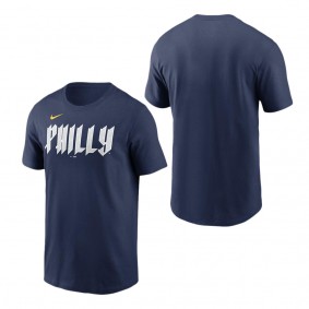 Men's Philadelphia Phillies Navy 2024 City Connect Wordmark T-Shirt