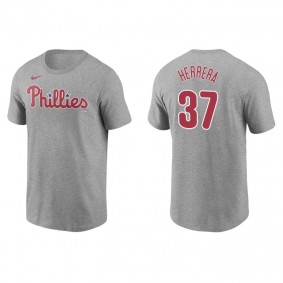 Men's Philadelphia Phillies Odubel Herrera Gray Name & Number Nike T-Shirt