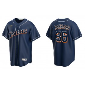 Men's San Diego Padres Pierce Johnson Navy Cooperstown Collection Jersey