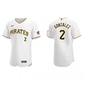 Men's Pittsburgh Pirates Erik Gonzalez White Authentic Home Jersey
